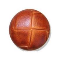 Impex Imitation Leather Shank Buttons 24mm Russet