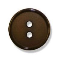 impex 2 hole flat top narrow rim buttons 21mm brown