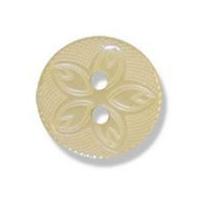 Impex Etched Flower Buttons 15mm Yellow