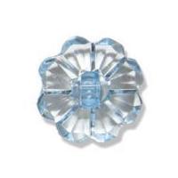 Impex Clear Flower Buttons 15mm Pale Blue