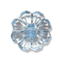Impex Clear Flower Buttons 20mm Pale Blue