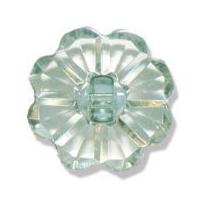 impex clear flower buttons 24mm green