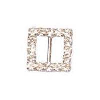 impex square diamante buckle 5mm silver