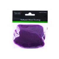 Impex Natural Wool Roving Mauve