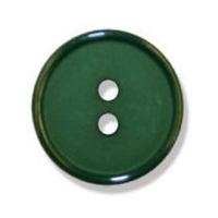 Impex 2 Hole Flat Top Narrow Rim Buttons 21mm Dark Green