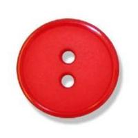 impex 2 hole flat top narrow rim buttons 21mm red