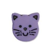 impex kitten shape buttons 13mm lilac