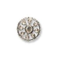 impex round diamante buttons 30mm silver