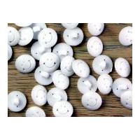 Impex Round Smiley Face Childrens Buttons White