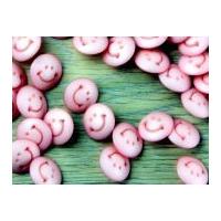 impex round smiley face childrens buttons light pink