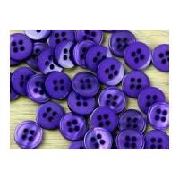 Impex Round 4 Hole Shiny Buttons Mid Purple