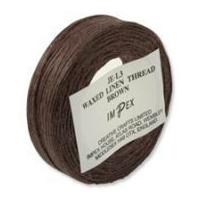 Impex Waxed Linen Thread 23m Brown