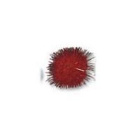 impex craft pompoms metallic red