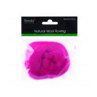 Impex Natural Wool Roving Bright Pink