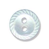 Impex Cut Edge Polyester Buttons 10mm Pale Blue