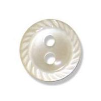 Impex Cut Edge Polyester Buttons 10mm Cream