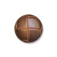 Impex Imitation Leather Shank Buttons 15mm Brown