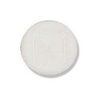 Impex Round with Square Insert Buttons White