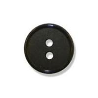 Impex 2 Hole Flat Top Narrow Rim Buttons 11mm Black