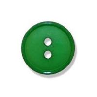 Impex 2 Hole Flat Top Narrow Rim Buttons 15mm Emerald Green