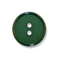 Impex 2 Hole Flat Top Narrow Rim Buttons 15mm Dark Green