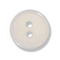 Impex 2 Hole Flat Top Narrow Rim Buttons 18mm White