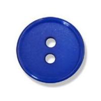 impex 2 hole flat top narrow rim buttons 18mm royal blue