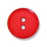 Impex 2 Hole Flat Top Narrow Rim Buttons 18mm Red