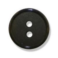 Impex 2 Hole Flat Top Narrow Rim Buttons 21mm Black