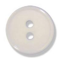 Impex 2 Hole Flat Top Narrow Rim Buttons 24mm White