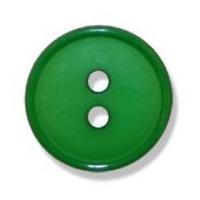 impex 2 hole flat top narrow rim buttons 24mm emerald green