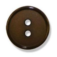 Impex 2 Hole Flat Top Narrow Rim Buttons 24mm Brown