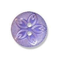 Impex Etched Flower Buttons 12mm Lilac