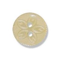 Impex Etched Flower Buttons 12mm Yellow