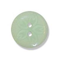 Impex Etched Flower Buttons 12mm Pale Green