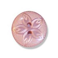 Impex Etched Flower Buttons 12mm Pink