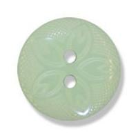 Impex Etched Flower Buttons 18mm Pale Green