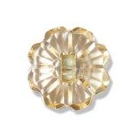 Impex Clear Flower Buttons 15mm Yellow