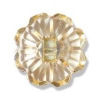 impex clear flower buttons 24mm yellow