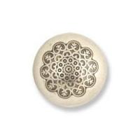 impex metal dome buttons 15mm silver