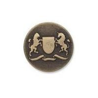 Impex Metal Crest Buttons 24mm Antique Bronze