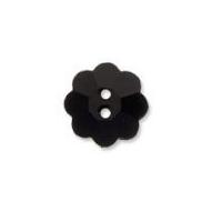 Impex Diamante Flower Buttons Black