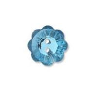 Impex Diamante Flower Buttons Blue