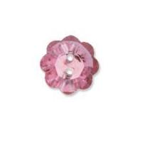 Impex Diamante Flower Buttons Pink