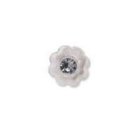 Impex Iridescent Faceted Buttons White