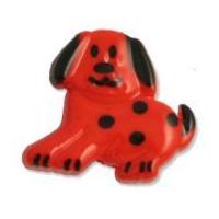 Impex Dog Shape Buttons 18mm Red