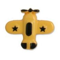 Impex Aeroplane Shape Buttons 18mm Yellow