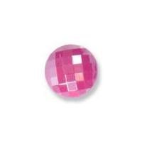 Impex Hi Gloss Faceted Shank Buttons Dark Pink