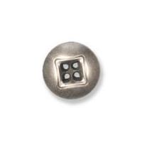 Impex 4 Hole Metal Buttons 28mm Silver