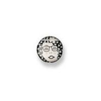 Impex Art Deco Retro Face Buttons 24mm Black & White